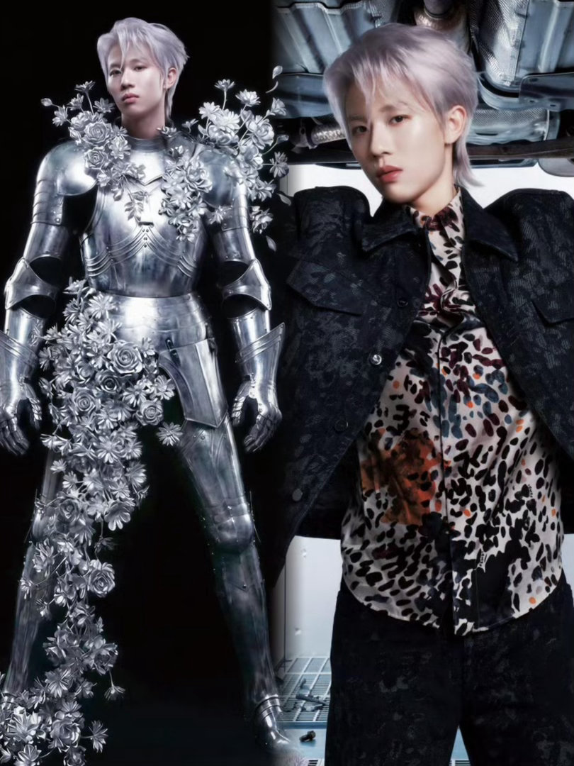 林高远骑士精神林高远最新杂志！！！银发林高远今日杂志造型！！机器人银发太帅了 