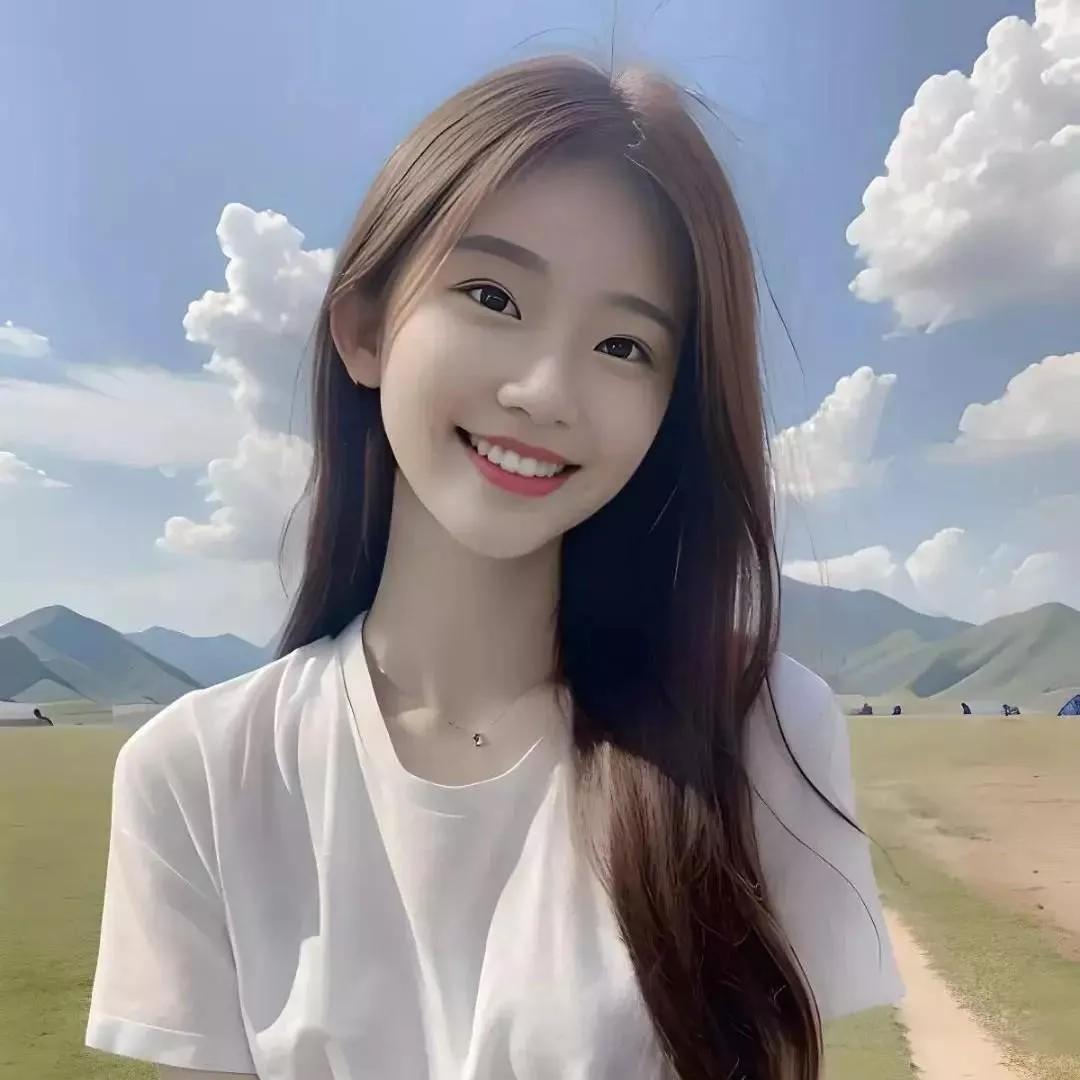 草原上的微笑，阳光下的美好萌萌哒笑容 微笑 微笑 治愈系草原风光 草原漫步照 海