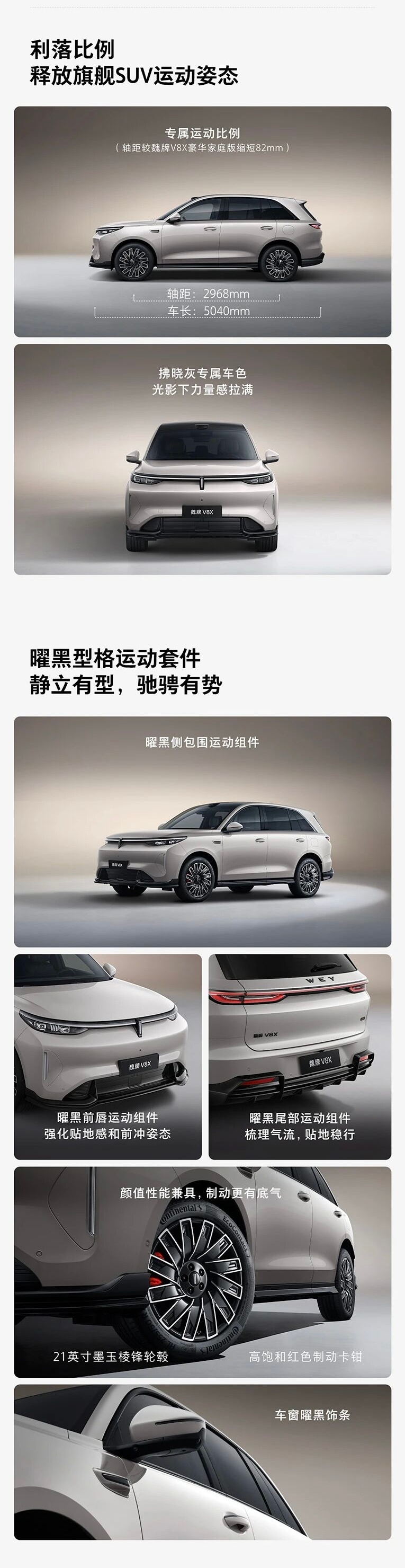 魏牌V8X运动版，专属外观套件+专属内饰配色+专属调校，带来极致运动体验我与汽车