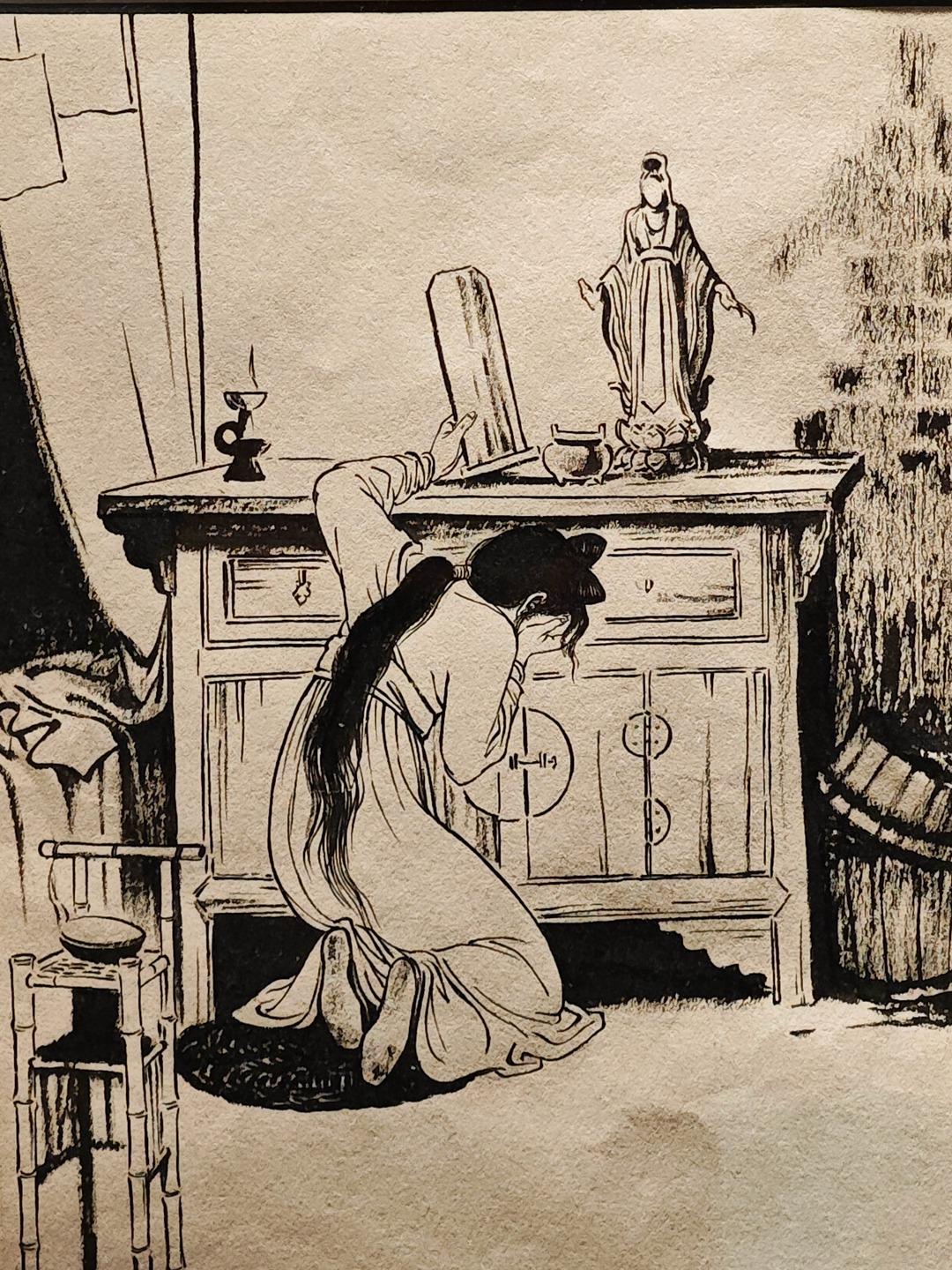 王弘力先生50年代创作不朽的《十五贯》连环画，后来获得了二届全国连环画评比的绘画