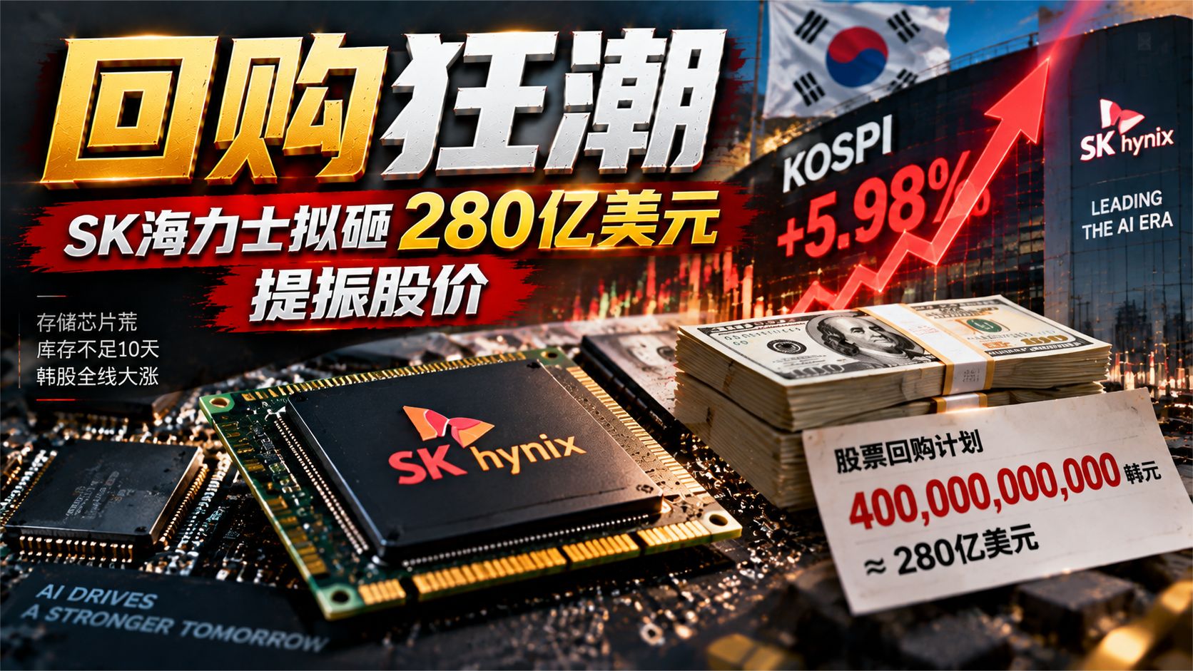 两笔回购砸向自己！SK海力士为何敢赌存储芯片荒到2027