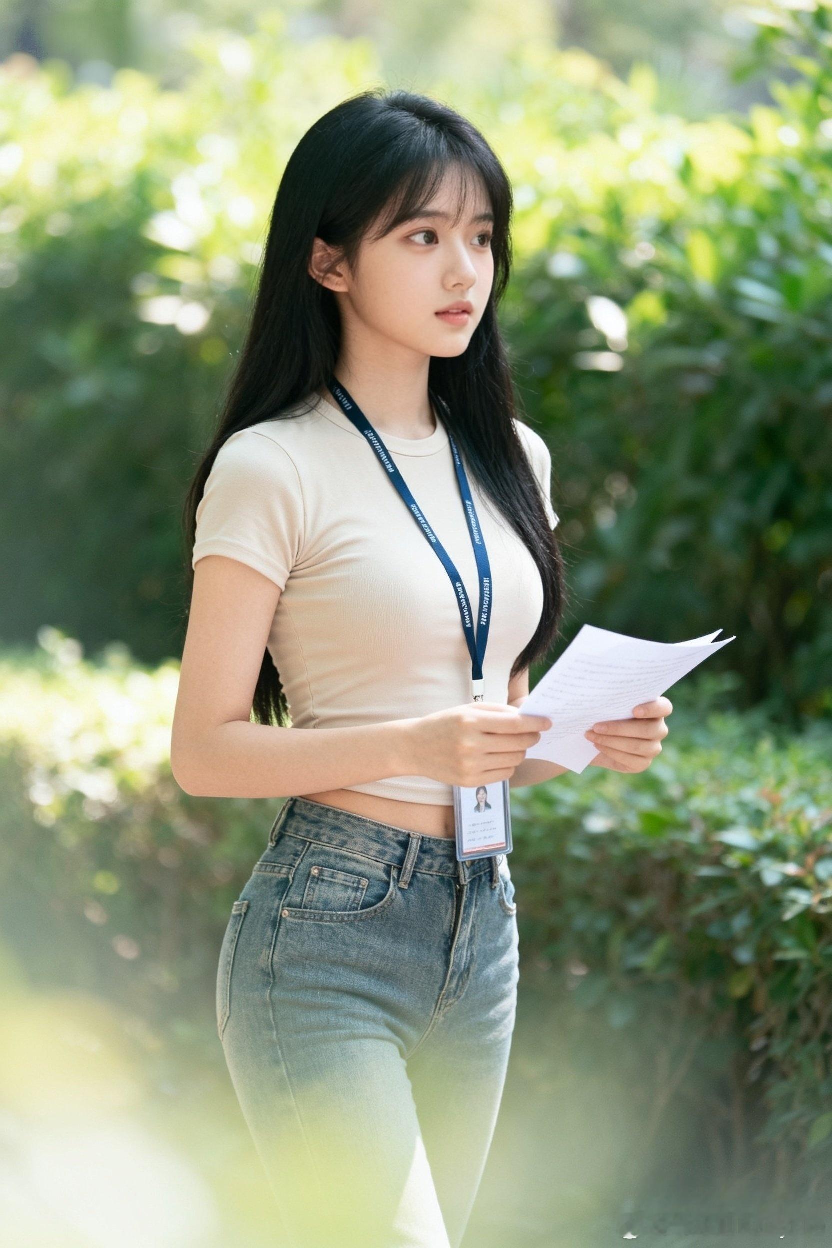 那是相当可爱，不接受反驳☺️校园风，做一个认真的美少女😃聂小仙 ​​​