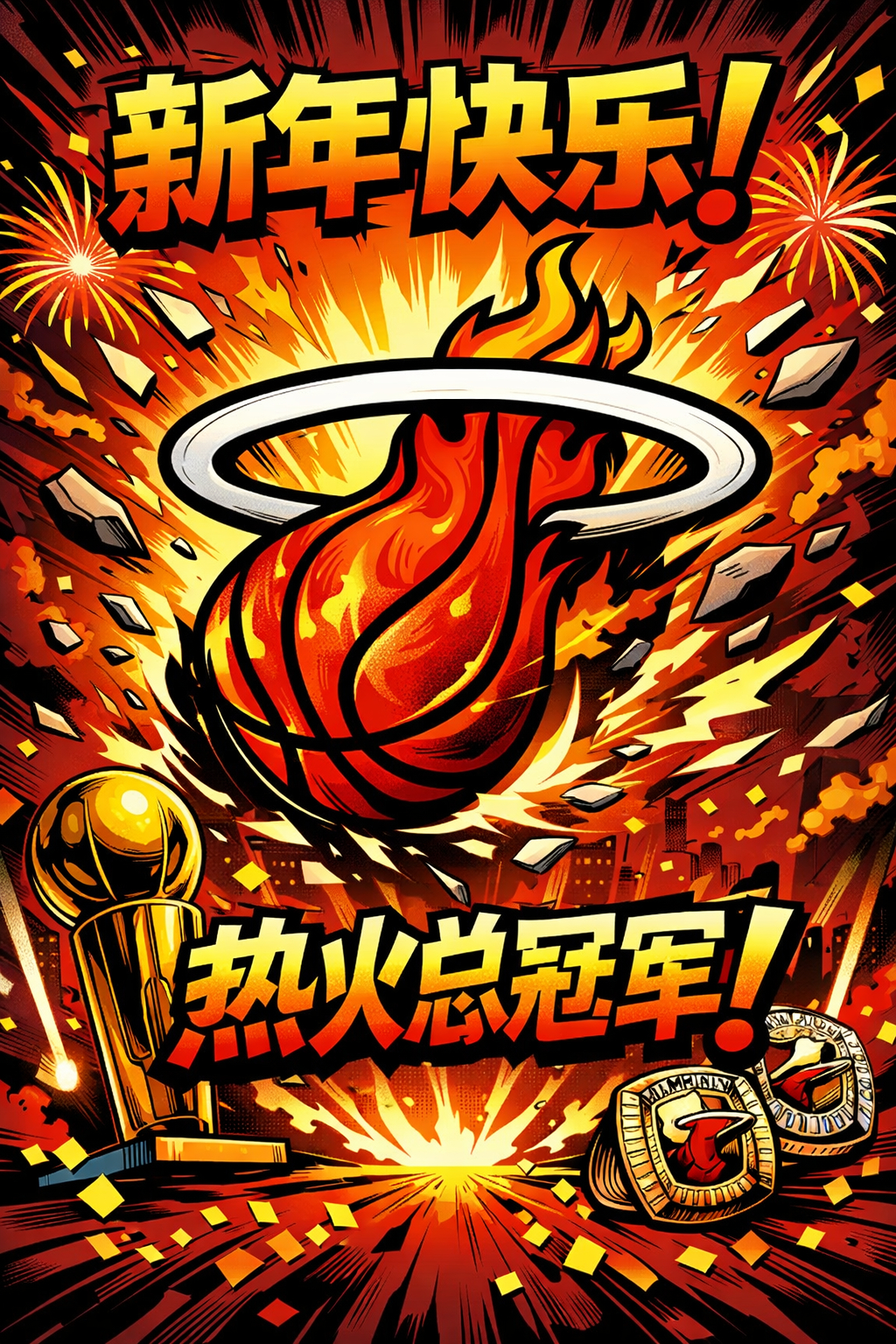 新年快乐！2026热火总冠军！给铁粉们抽10个红包，点赞即可，明早抽！抽奖详情