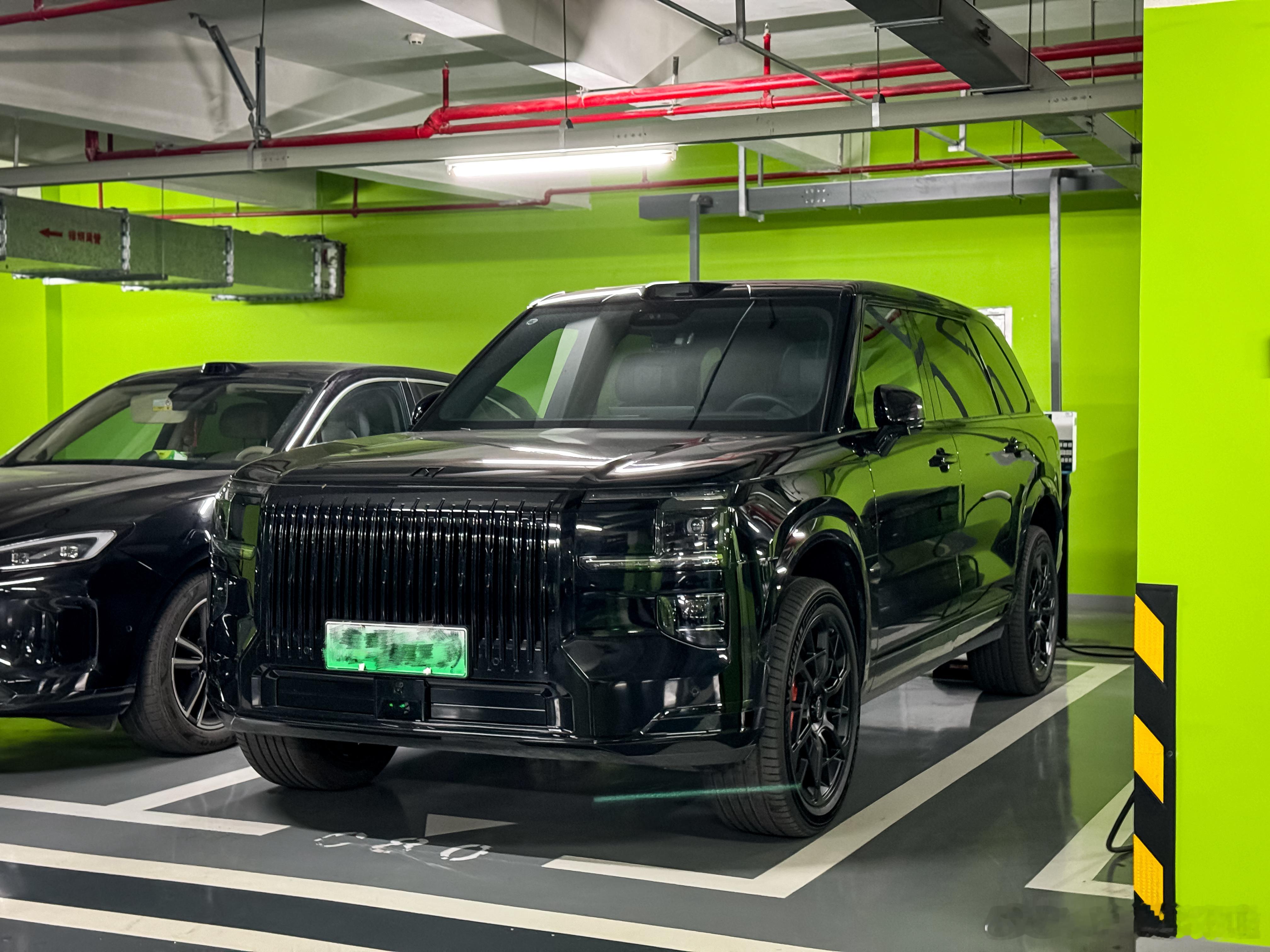 刚开极氪 9X 出去，迎面就遇到一台白色外观+银色中网的 9X。擦肩而过时，能明