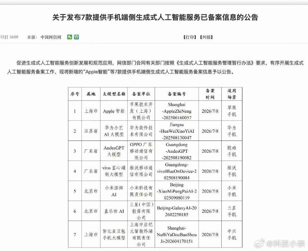 国行版Apple智能过审苹果国行版Apple Intelligence终于要来了