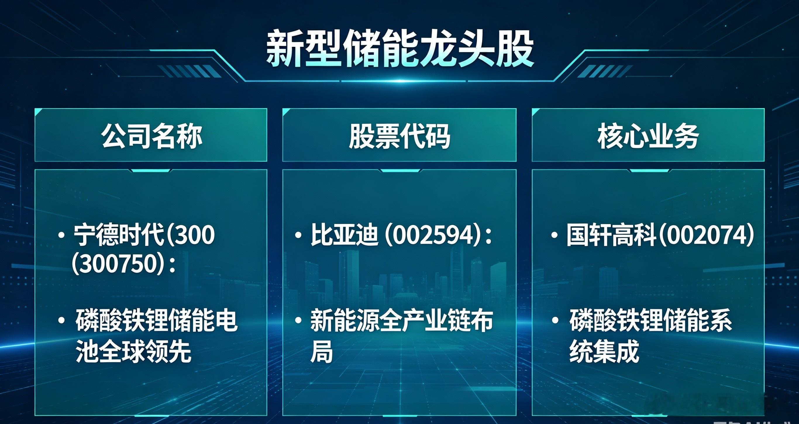 新型储能全赛道龙头股（2026最新，分赛道整理）一、锂电储能（当前主流，装机占比