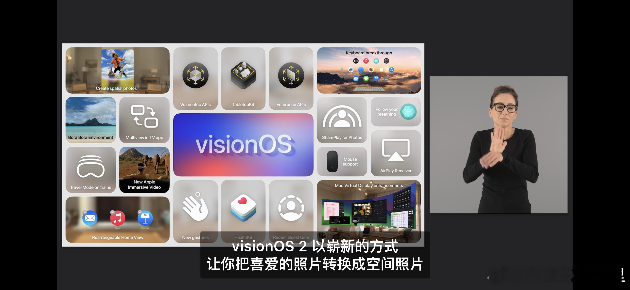 #WWDC24# vision OS2，更新了相册APP，普通照片也可以实现3D
