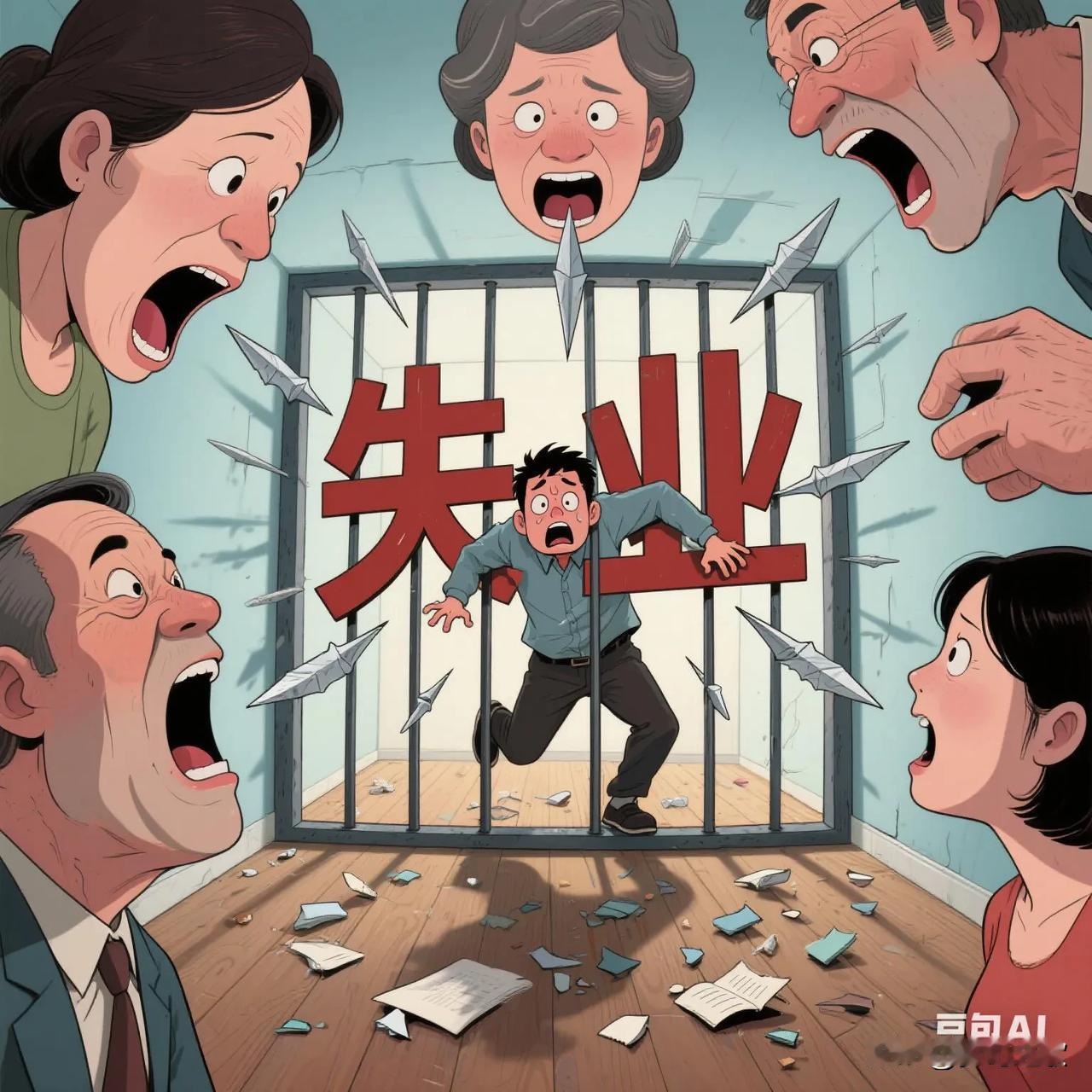 男人失业了真是全身都是错
老婆看你不顺眼
丈母娘斜眼看着你
说的最多的一句话“你