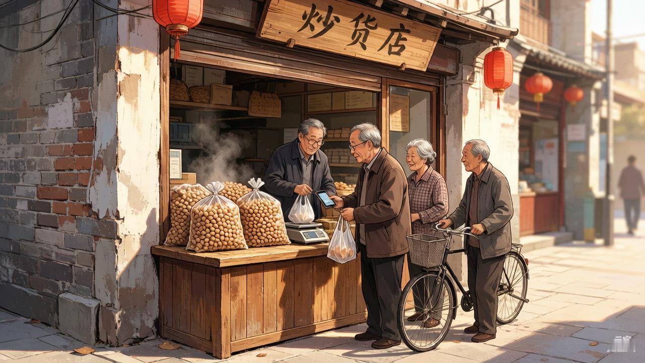 真正靠谱的人和事，从来都经得起时间打磨
 
今早去炒货店买花生，看到特别治愈的一