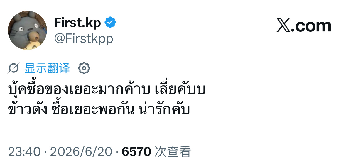 FirstKhaotung  好好好，kt买东西多fir也觉得好可爱🐈⬛：Bo