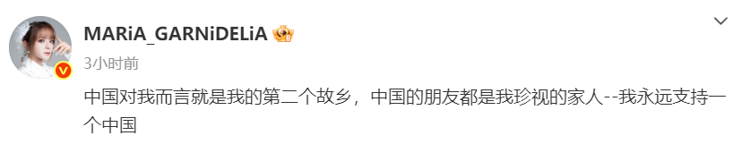 【👍】前「GARNiDELiA」主唱 美依礼芽 发文表示永远支持一个中国原则。