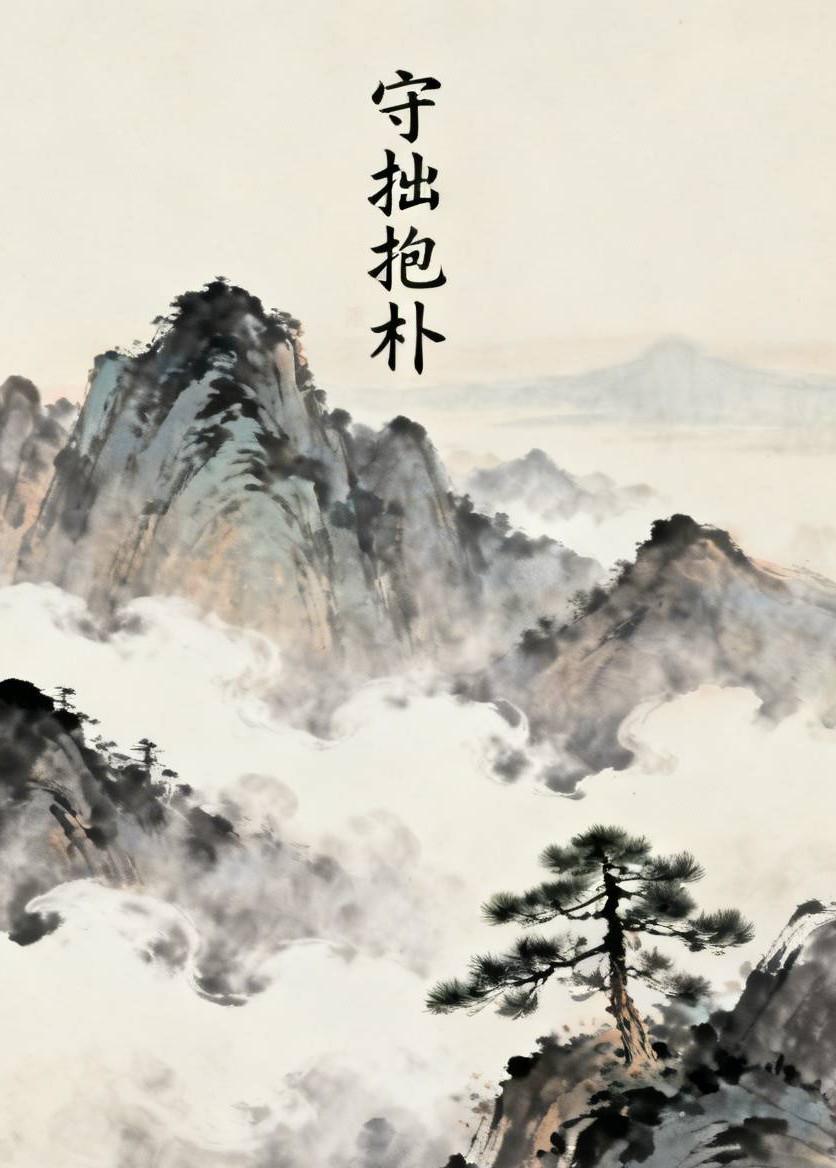 守拙抱朴：世人皆追逐繁华与机巧，老子却言“见素抱朴，少私寡欲”，真正的智慧在于回