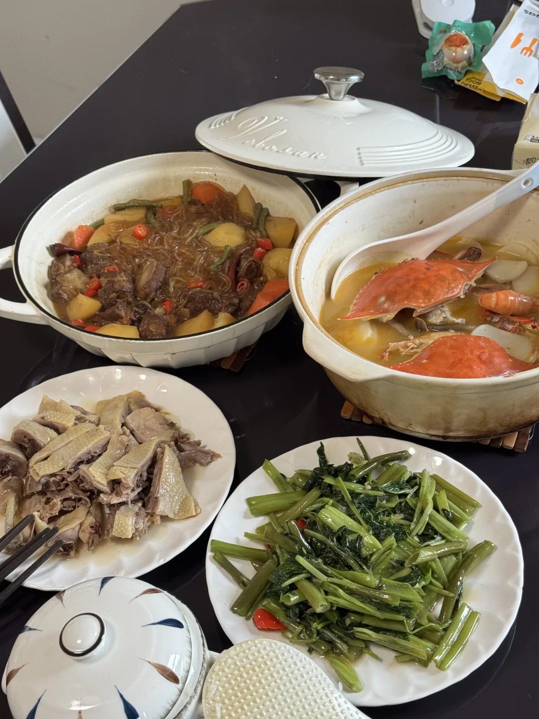 又到梭子蟹的季节了，今年盒🐴的蟹真的好肥[赞R]，第一次在盒🐴买到...