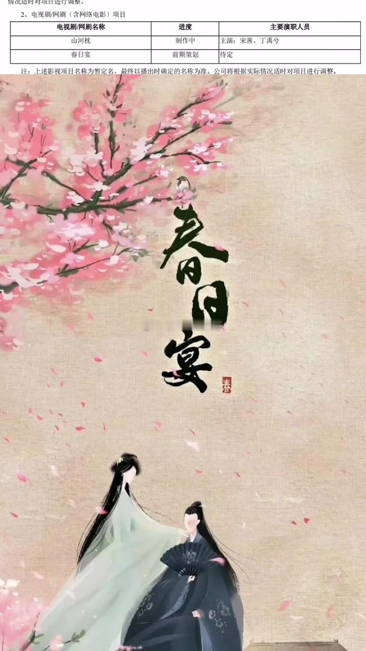 之前都在传春日宴版权到期，给欢瑞了结果在光线半年报，我还能看到春日宴这个项目这个