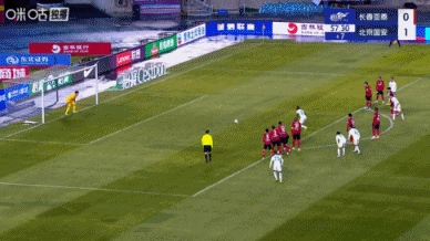 长春亚泰vs北京国安 法比奥点球破门，再下一城！上半场长春亚泰0-2落后北京国安