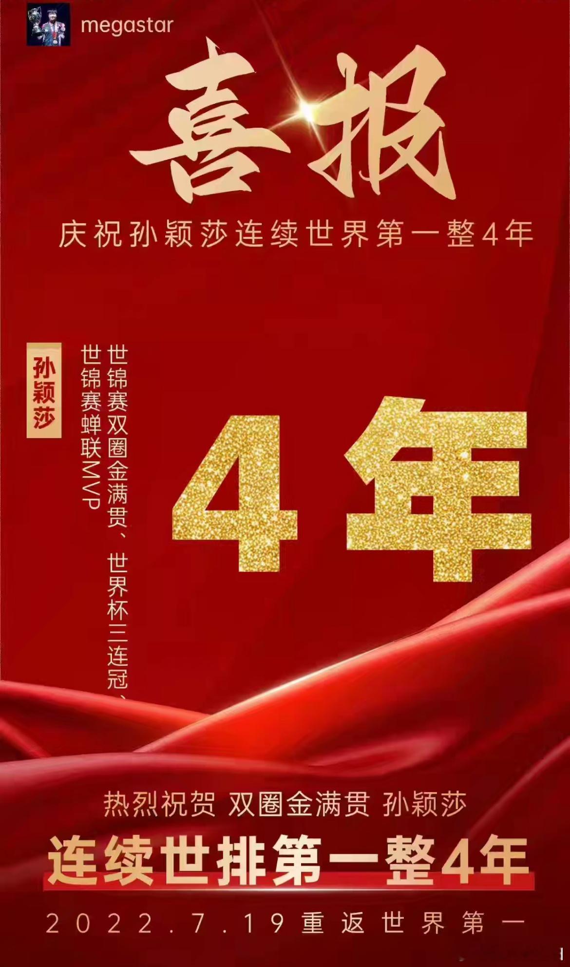 孙颖莎已连续4年世界排名第一日复一日，不曾懈怠！孙颖莎还在变强的路上一步一步地走
