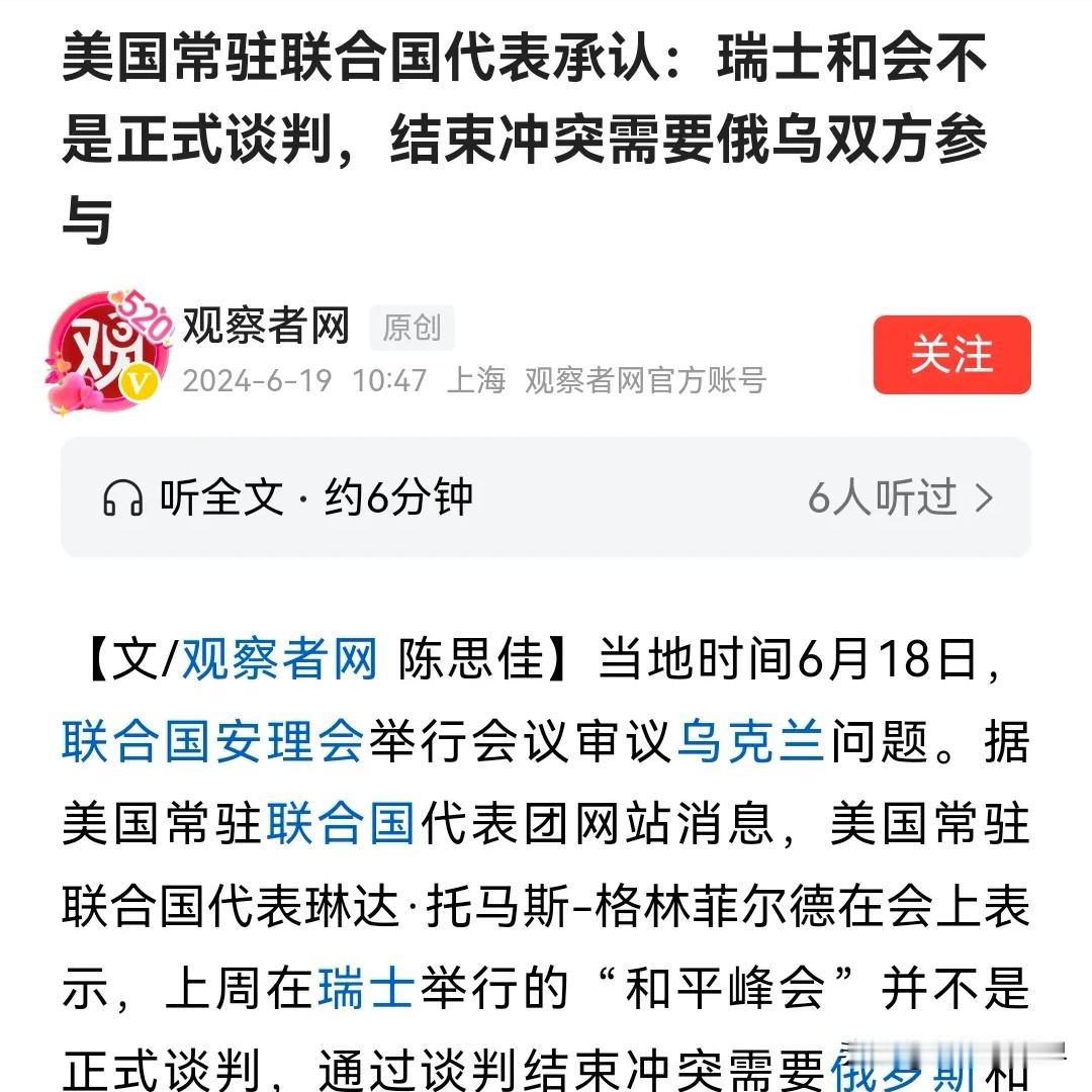 华盛顿派副总统参加会议，但不承认它是和平谈判。前阵子，网上那帮对瑞士和会摇旗呐喊