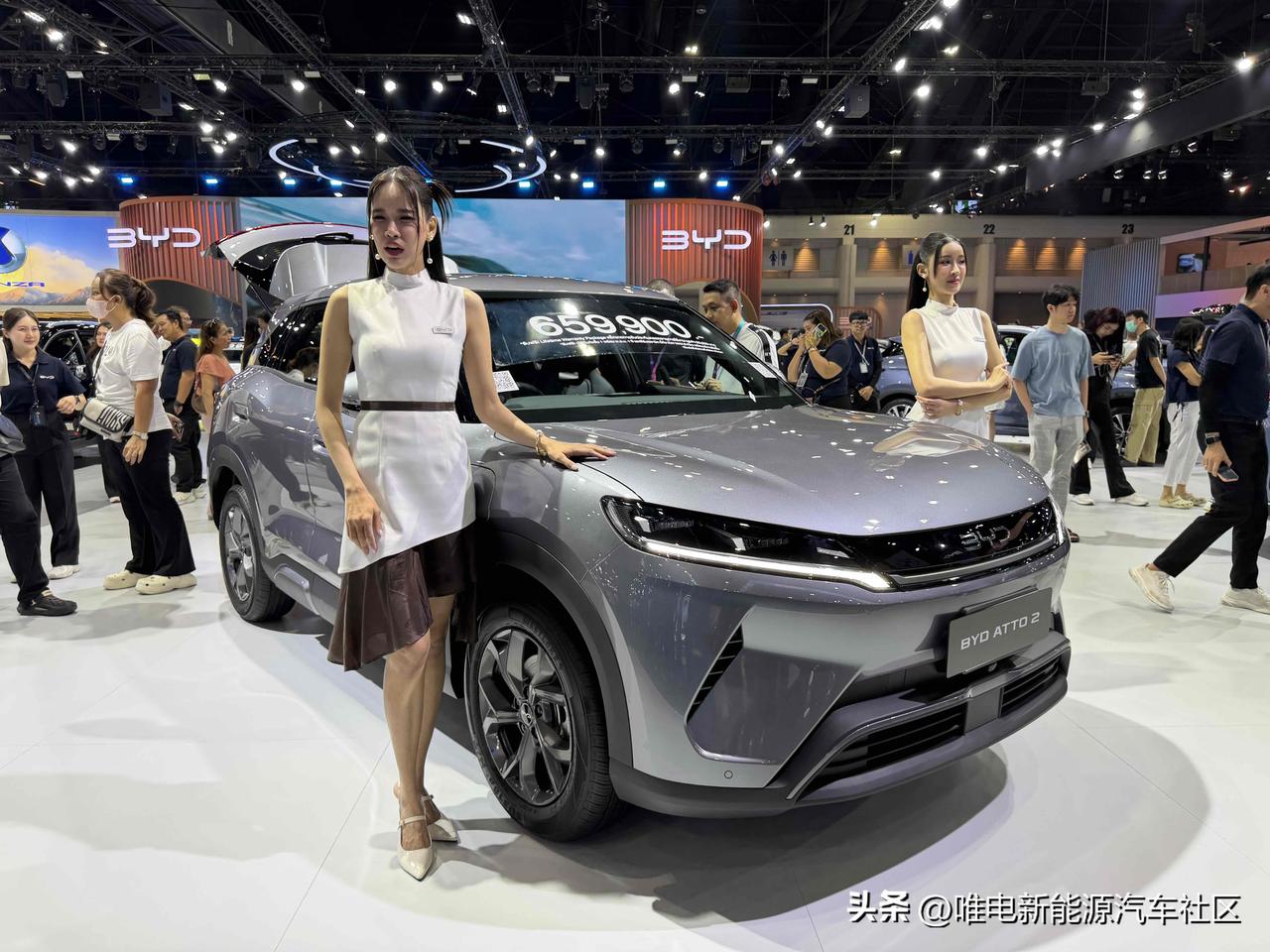 比亚迪展台阵容超级无敌大[奸笑]车其实都还是大家熟悉的海鸥、海豚、海豹、海狮07