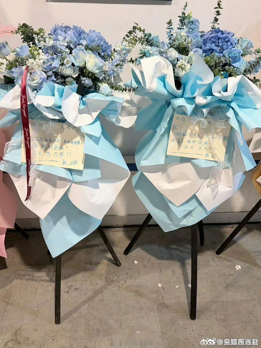 曾沛慈给谢娜演唱会送花篮黄灿灿送谢娜演唱会花篮陈瑶送谢娜演唱会花篮曾沛慈暖心为谢