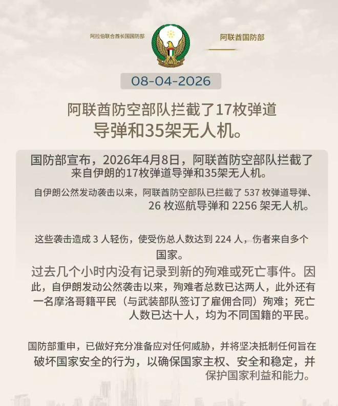4月8日停火协议生效后，阿联酋空军轰炸了伊朗位于锡里岛和拉万岛的炼油厂，然后伊朗