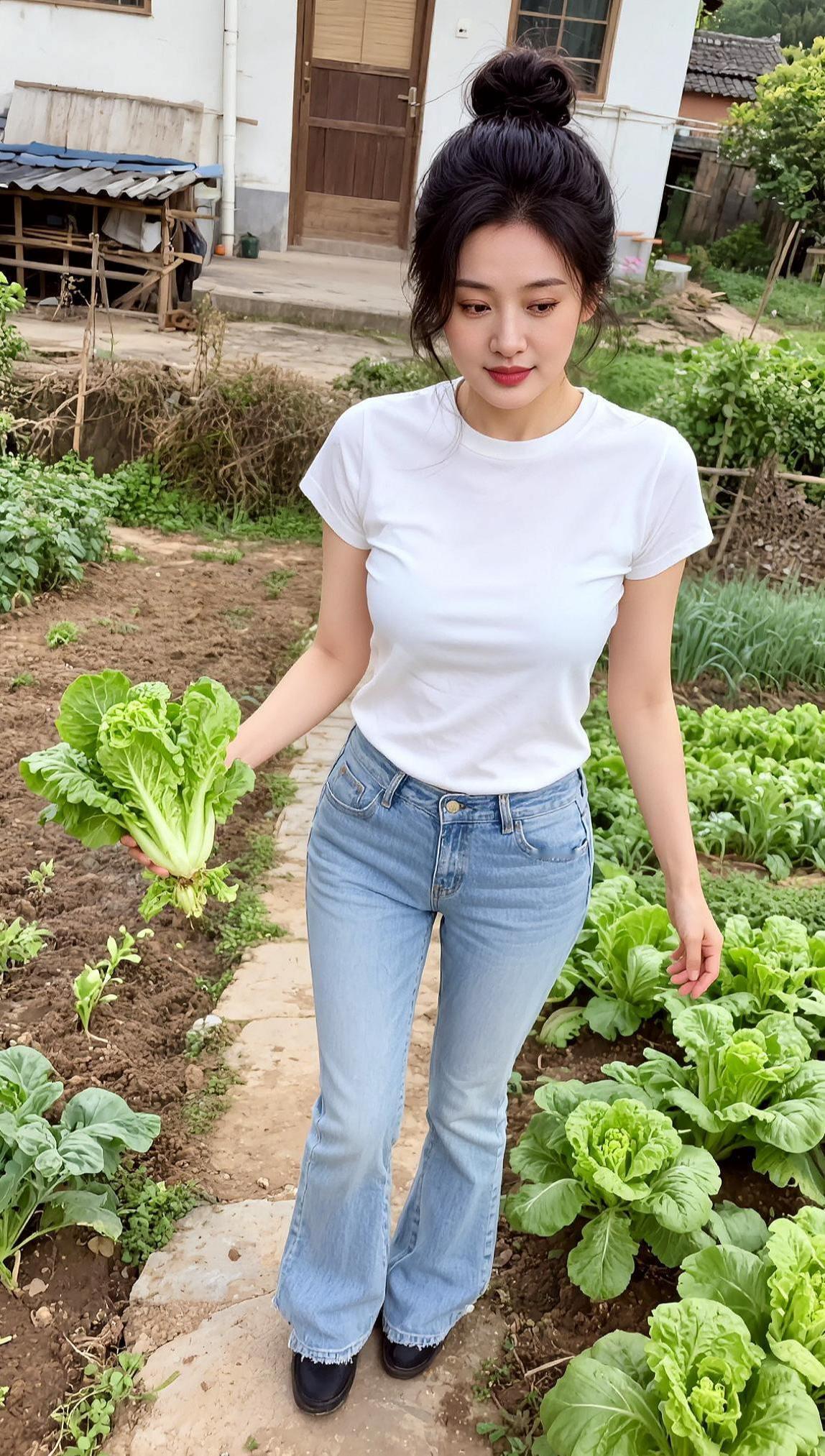 AI田园生活照 抖音ai创作 AI扩图 颜值在线 自然美景