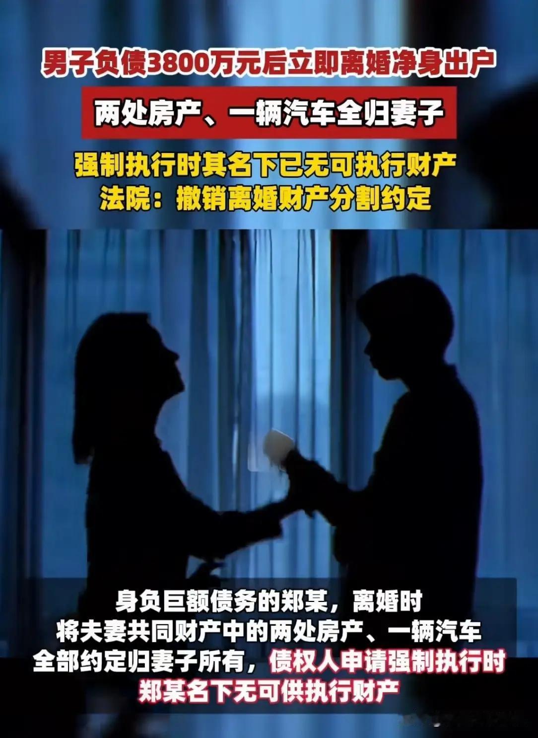 净身出户躲债？这算盘打得太响，反被法律一巴掌拍碎

上海浦东这位郑某，身背380