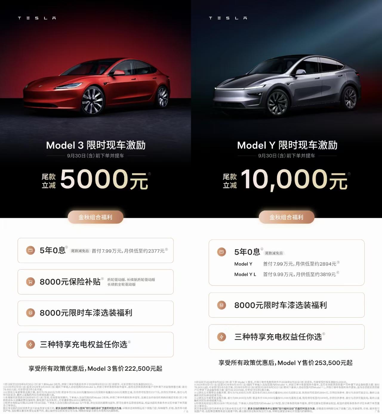 特斯拉新权益我梳理了一下，确实能省不少钱。

Model 3
尾款减：5000元