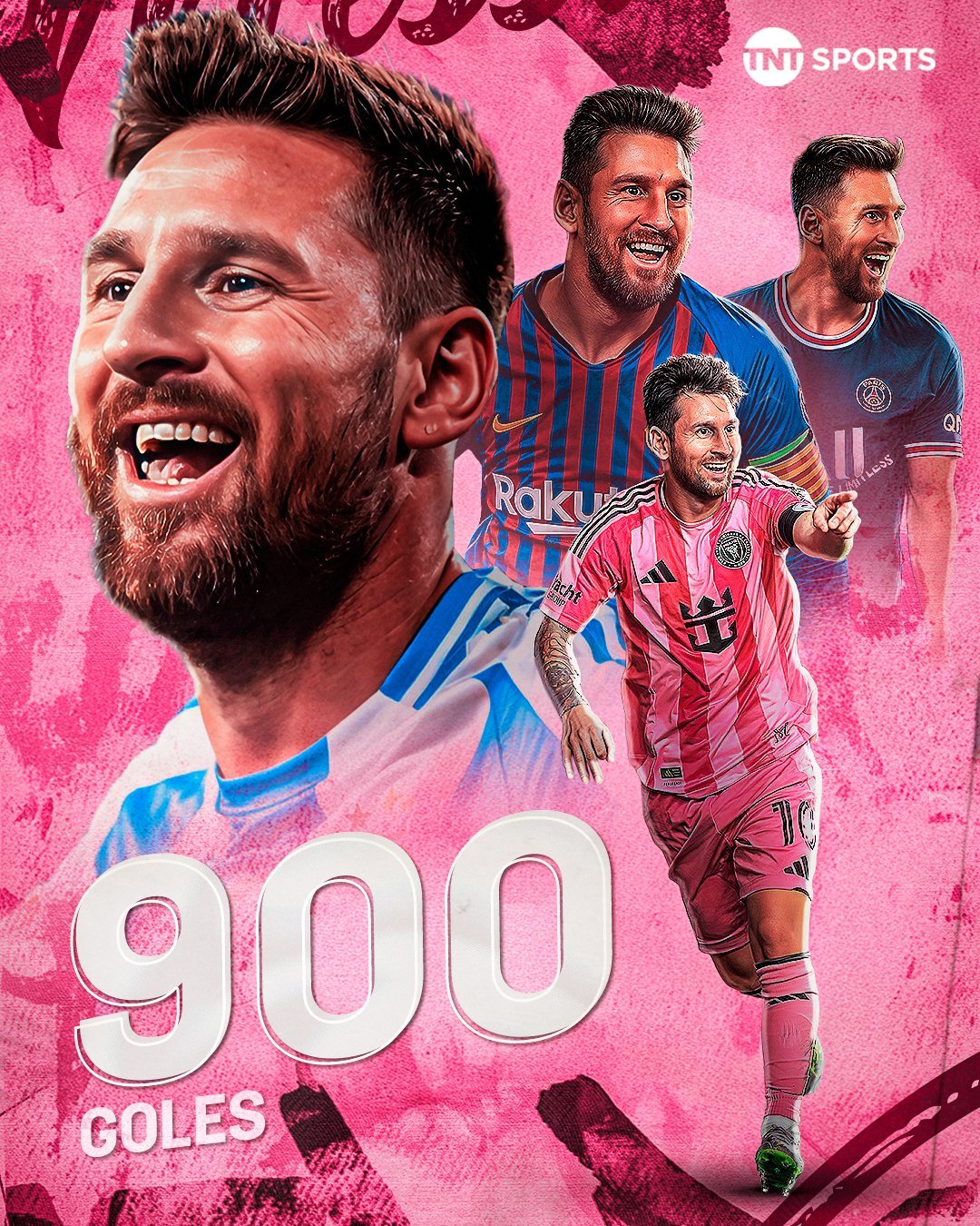 900球！伟大无需多言！来一波海报🔥梅西迈阿密国际vs纳什维尔