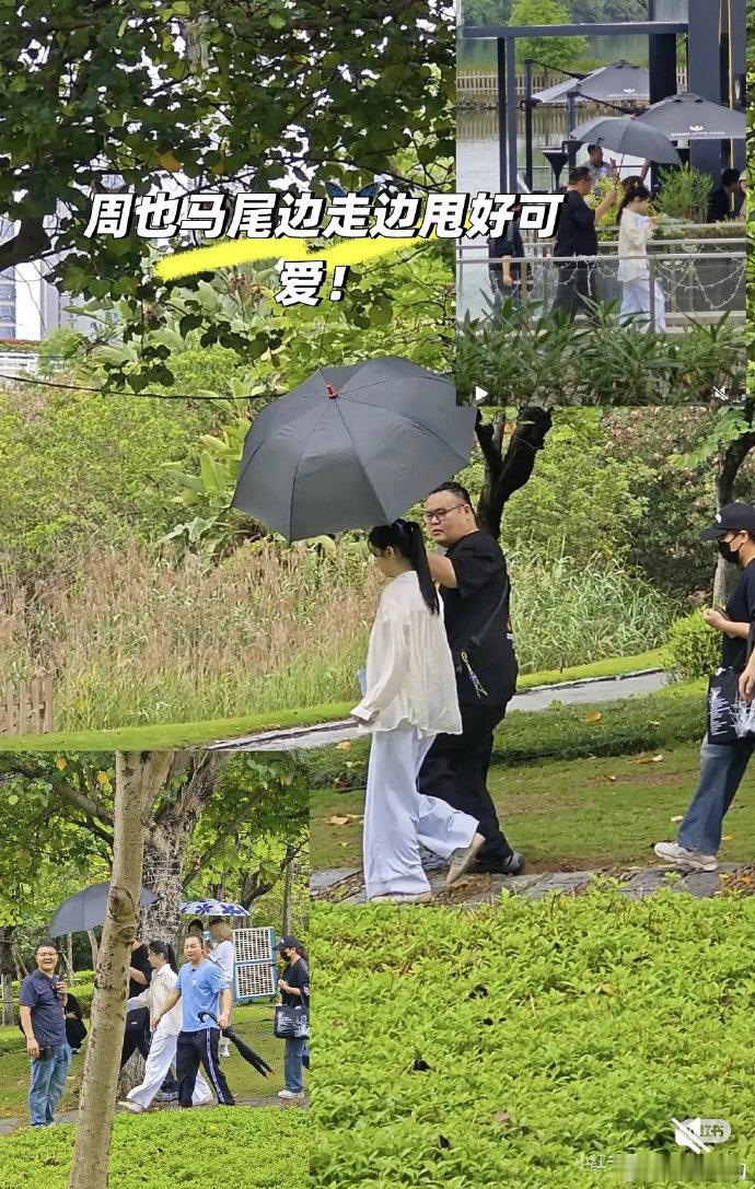 周也潮湿雨季未解之谜造型周也林诗兰造型 路透氛围感拉满，格子裙适配度超高，清冷气