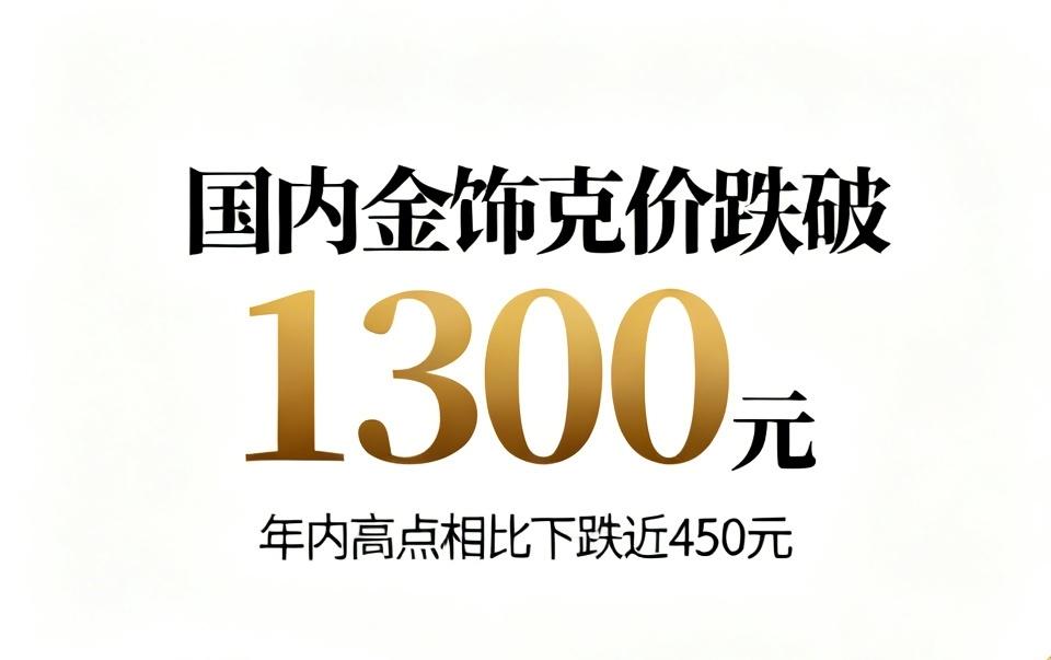 【国内金饰克价跌破1300元，和年内高点相比下跌近450元后的应对措施】
   