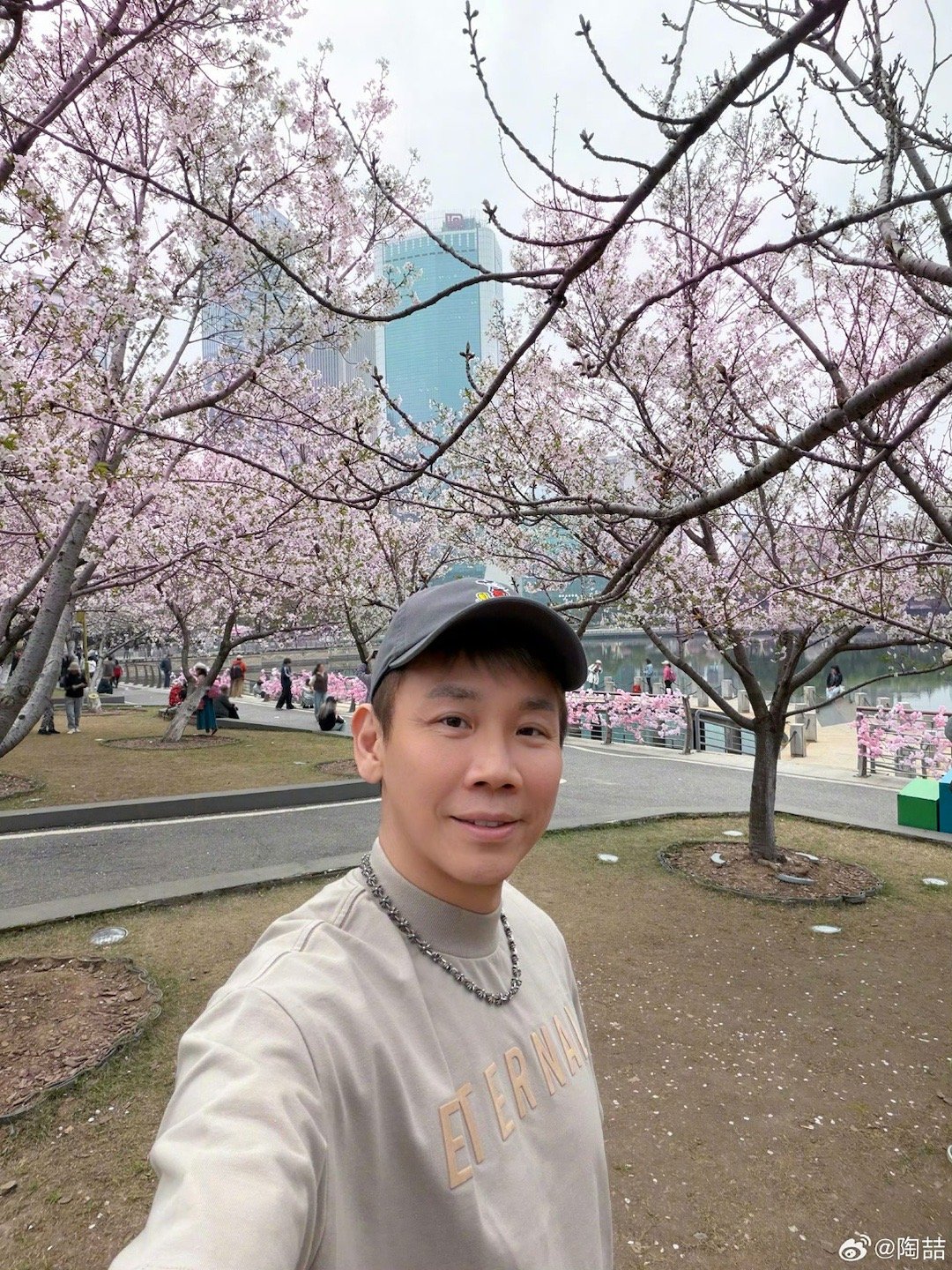 陶喆180度樱花自拍 看陶喆为了樱花自拍转180度，莫名亲切。这不就是每次旅游时