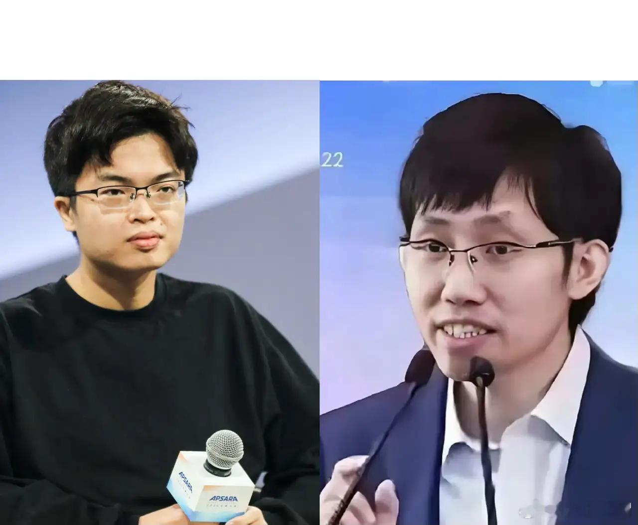 左边是kimi的创始人杨植麟，右边是Deepseek的创始人梁文峰。左边92年出