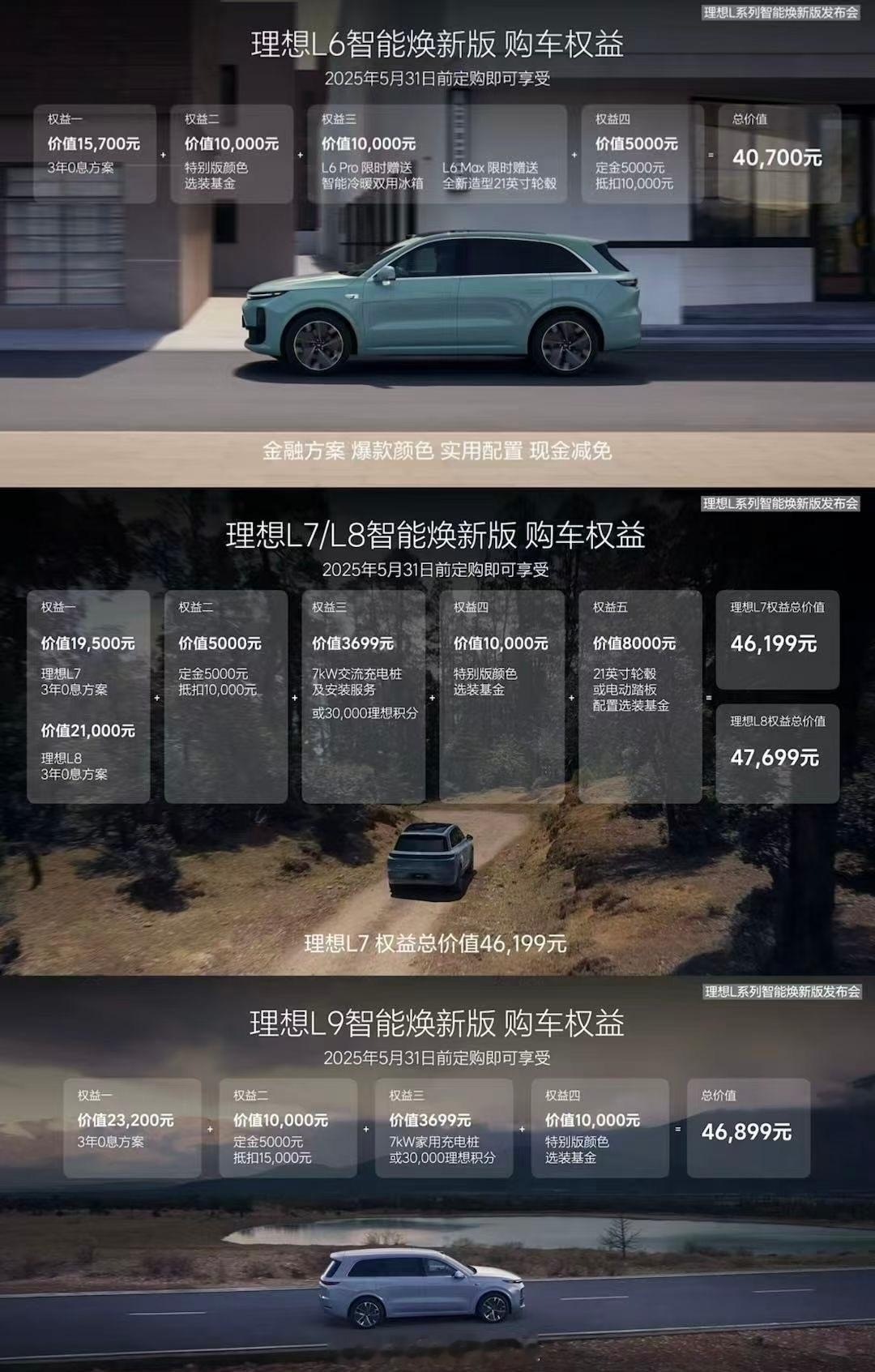 不用想今晚理想肯定爆单！！两三个月前就公布了5月出焕新版，所以“享优惠”的早买2