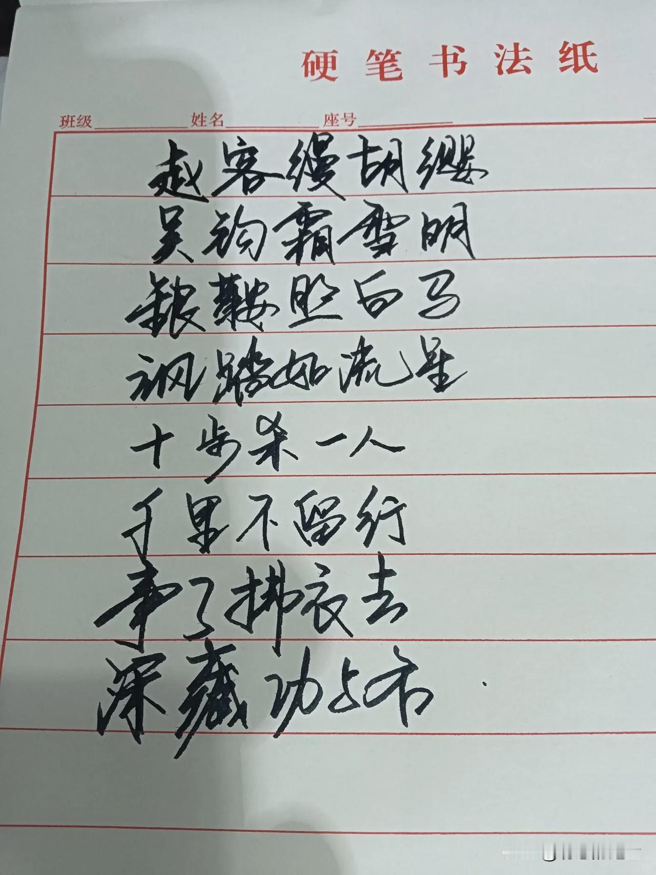 笔端飘逸，墨香满纸。