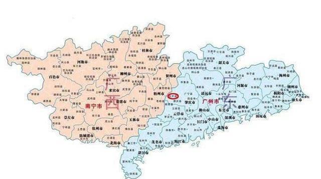 广东和广西在区域调整时，广东省曾有5个县为何会被划归到广西管辖范围内？
1965