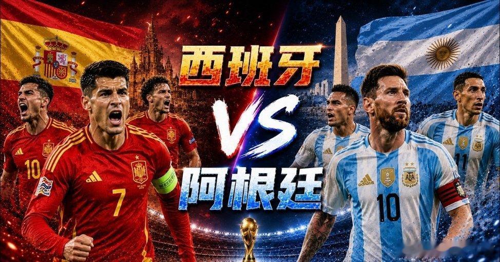 西班牙阿根廷争终极王座，逐鹿足球天下，谁是王者？明天凌晨三点世界杯决赛开打，卫冕