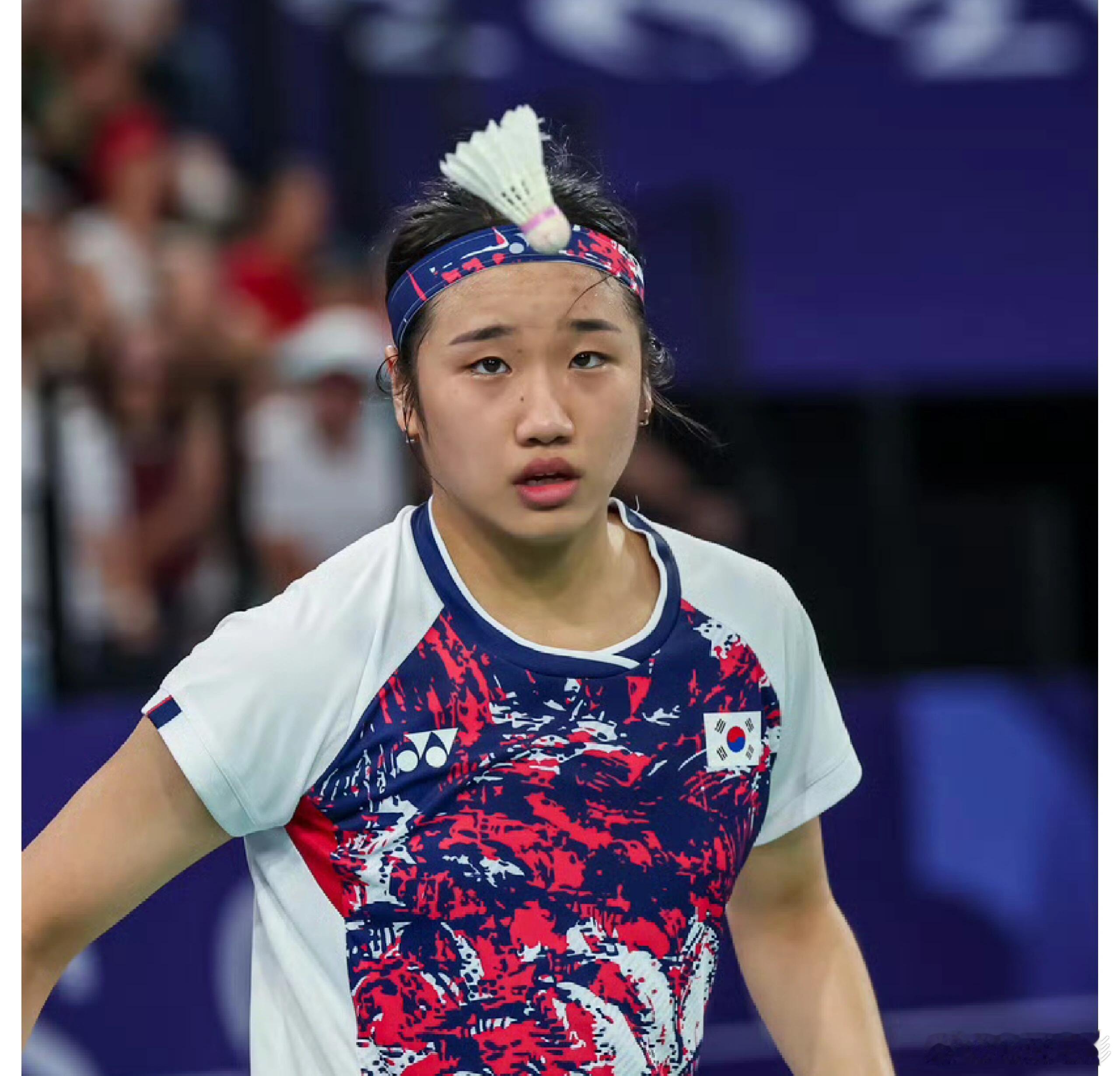 恭喜安洗莹2比1玛丽斯卡晋级巴黎奥运会羽毛球女单决赛​3局比分：11-21，21