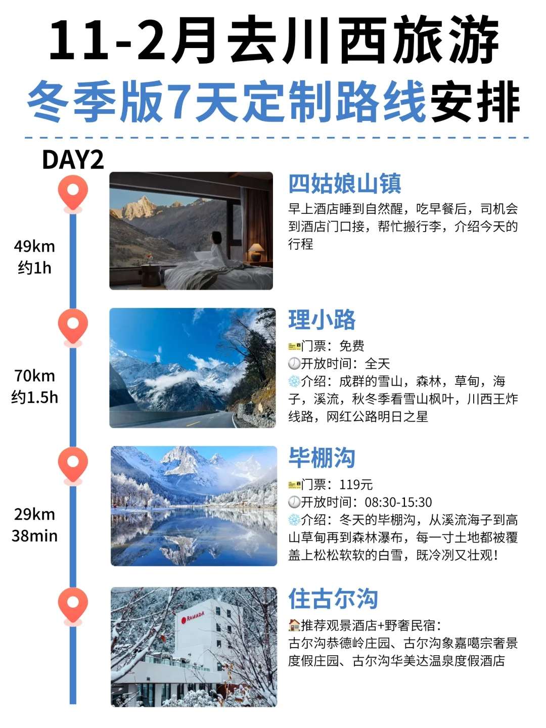 11-2月来川西旅游｜冬季版7天定制路线攻略