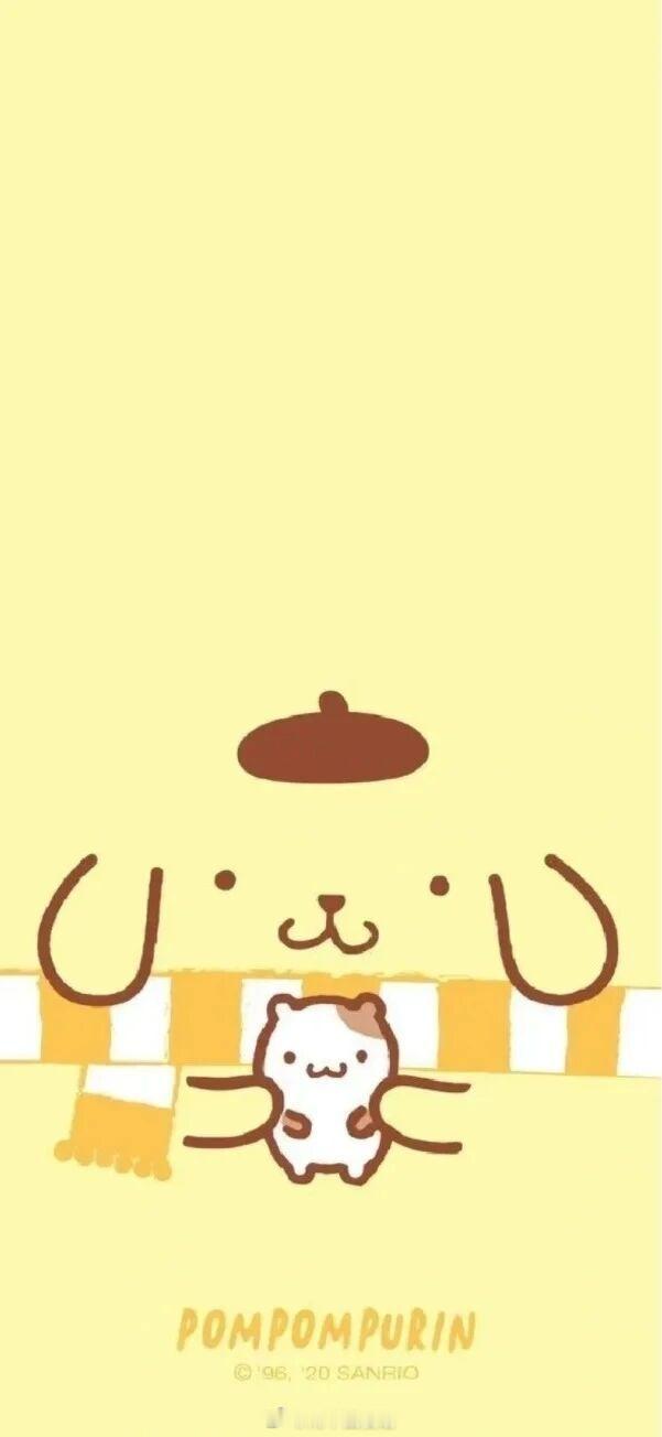 三丽鸥[超话]布丁狗30周年布丁狗的Pompom内容集暖暖的布丁狗壁纸，颜色极度