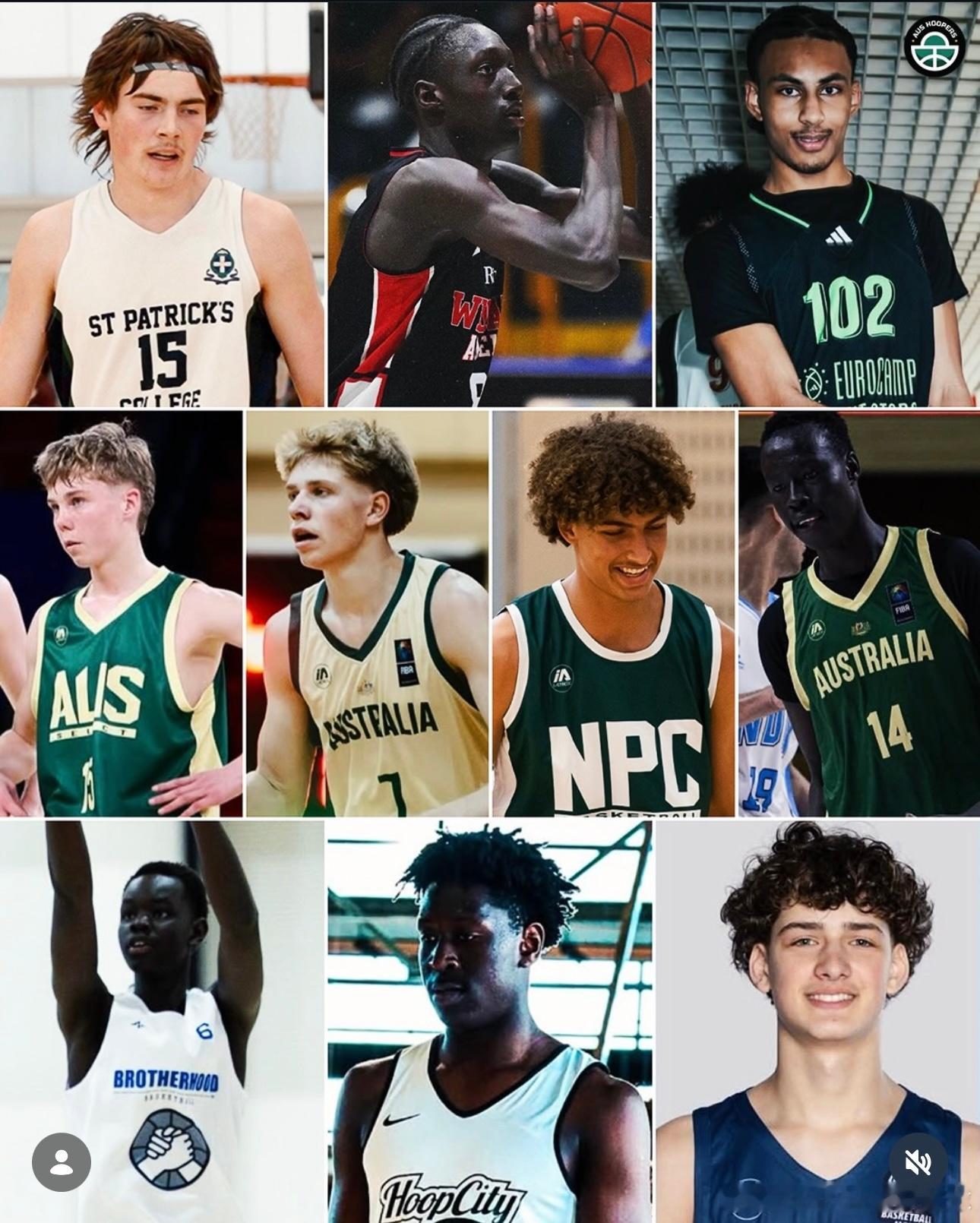 澳大利亚U17男篮集训名单除了在犹他预科的杰登西赛（2009/193cm/PG)