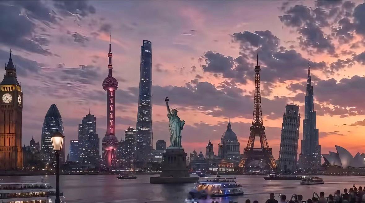 我出国旅游，朋友们嫉妒，非要说我是P图。 