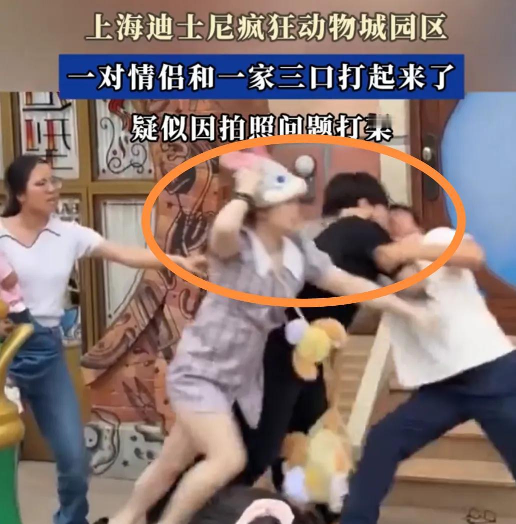 上海迪士尼两名游客因拍照问题动手事件，全网都在声讨那位戴帽女孩。

刚刚看了原视