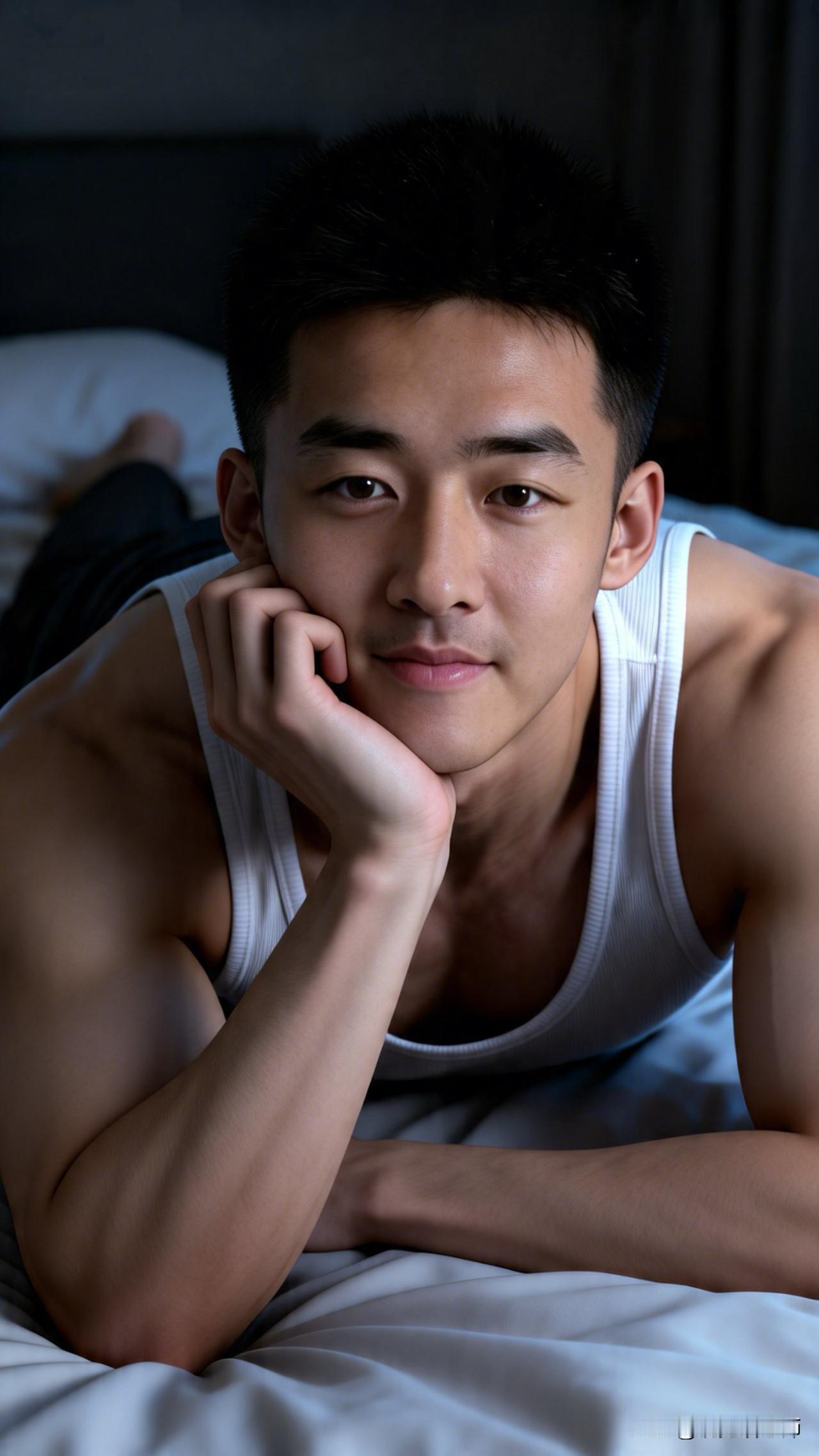 沉默是他的语言，说得滔滔不绝帅哥 薄肌男孩 男人