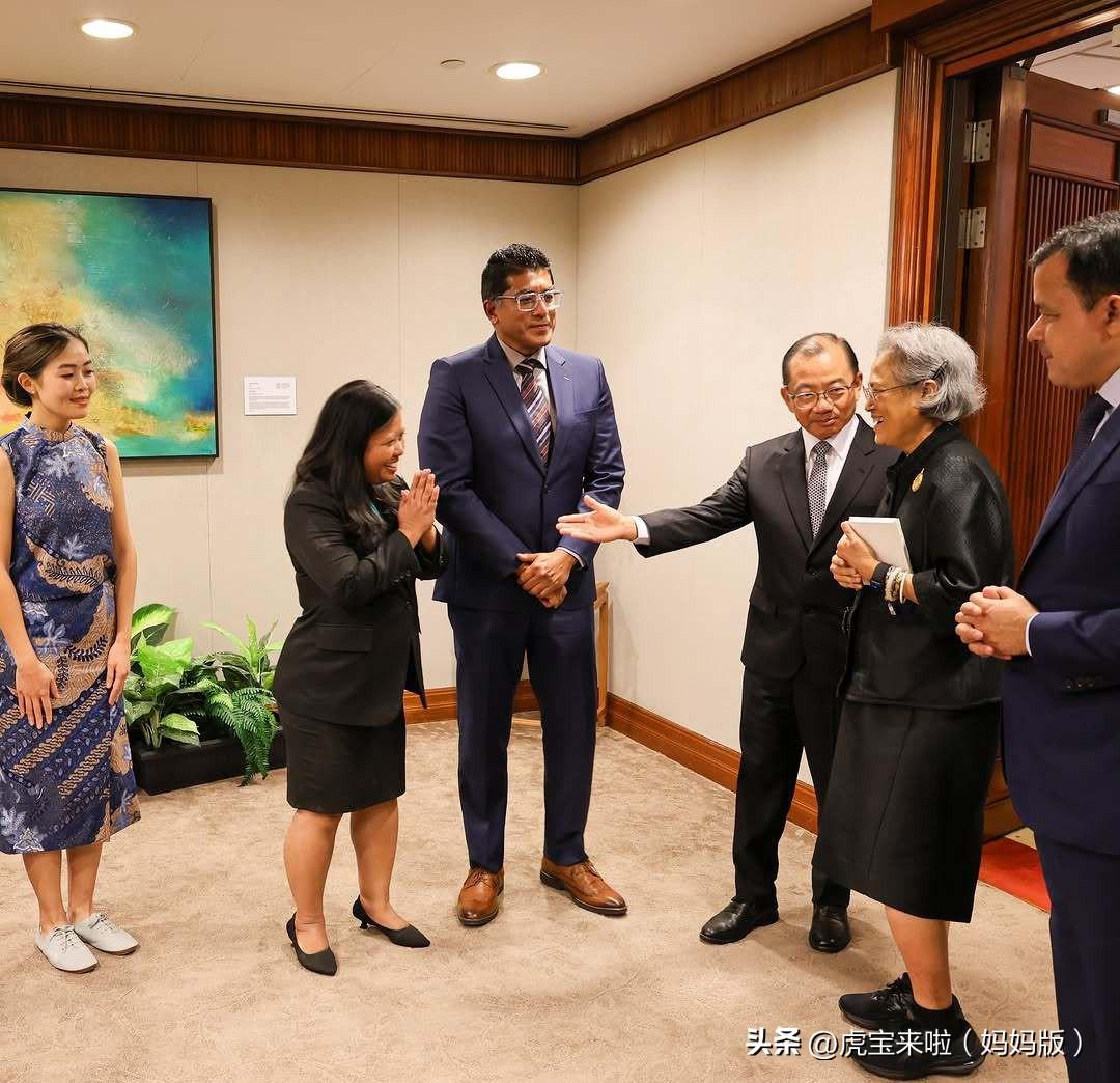 8月初诗琳通公主到访新加坡，大婶一如既往滴朴素，让人敬佩！