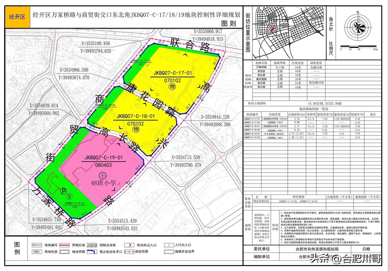 合肥经开区长鑫科技，周边规划大量住宅用地～

经开区北区新增规划4宗住宅用地，共