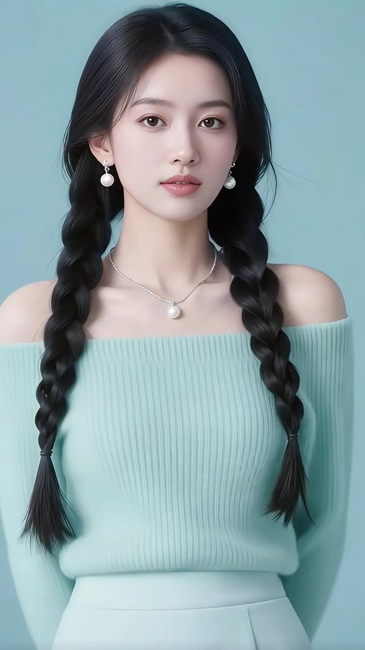 垂鞭摇翠影，
素靥映清辉。
脱俗尘氛外，
风姿入梦帷。
颜值 高雅气质美女