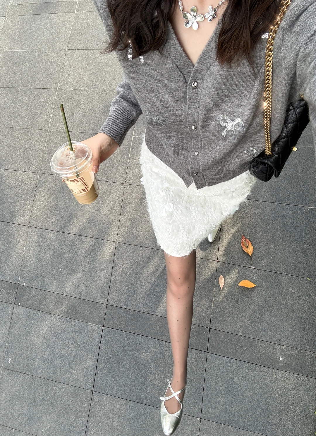 波点丝袜和漂亮开衫的秋天🍂牛马就爱基础款