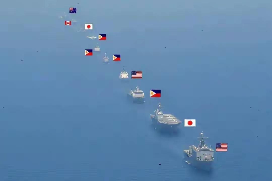 面对中国立强势碾压，七国南海军演草草收场 

4月20日，美、日、菲、澳等七国在