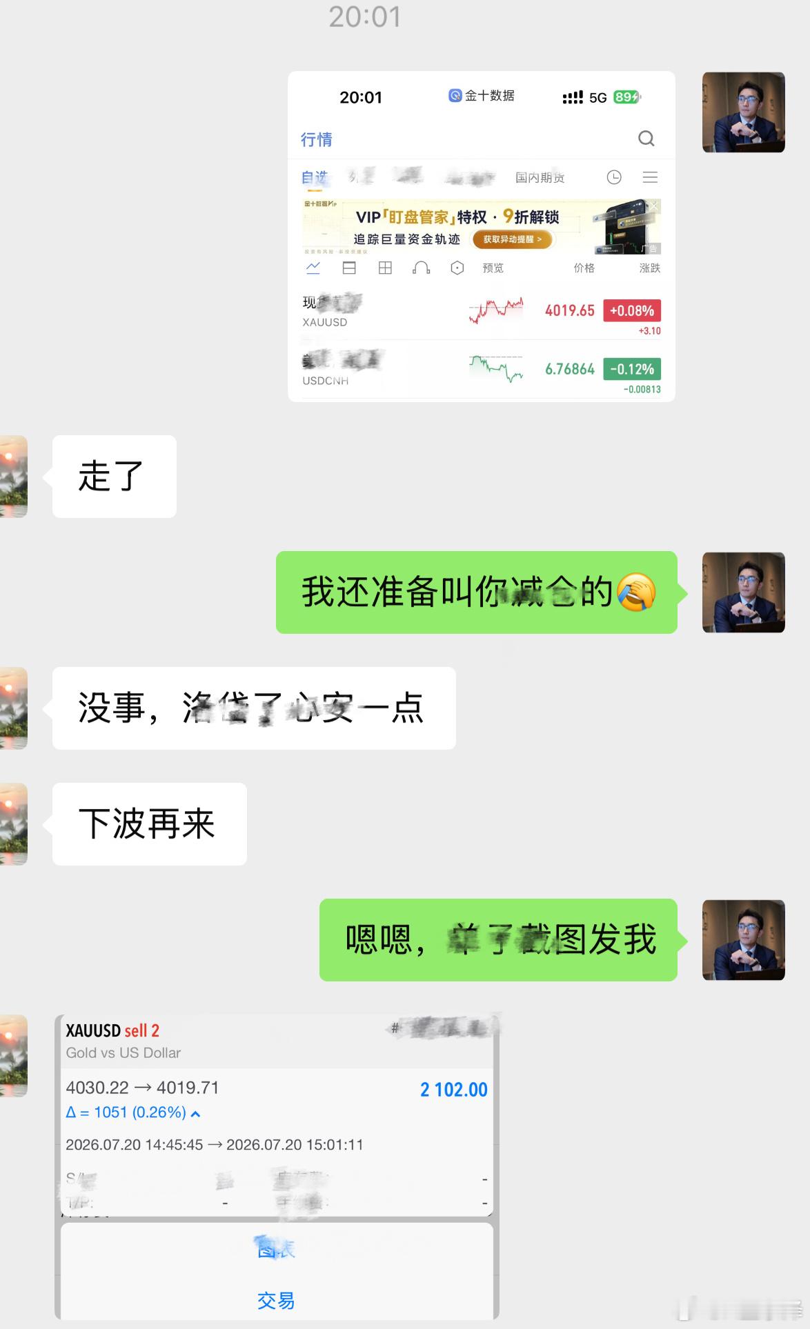 4030箜箪如期下行，提前落袋，持仓心安，静候下一机会。黄金