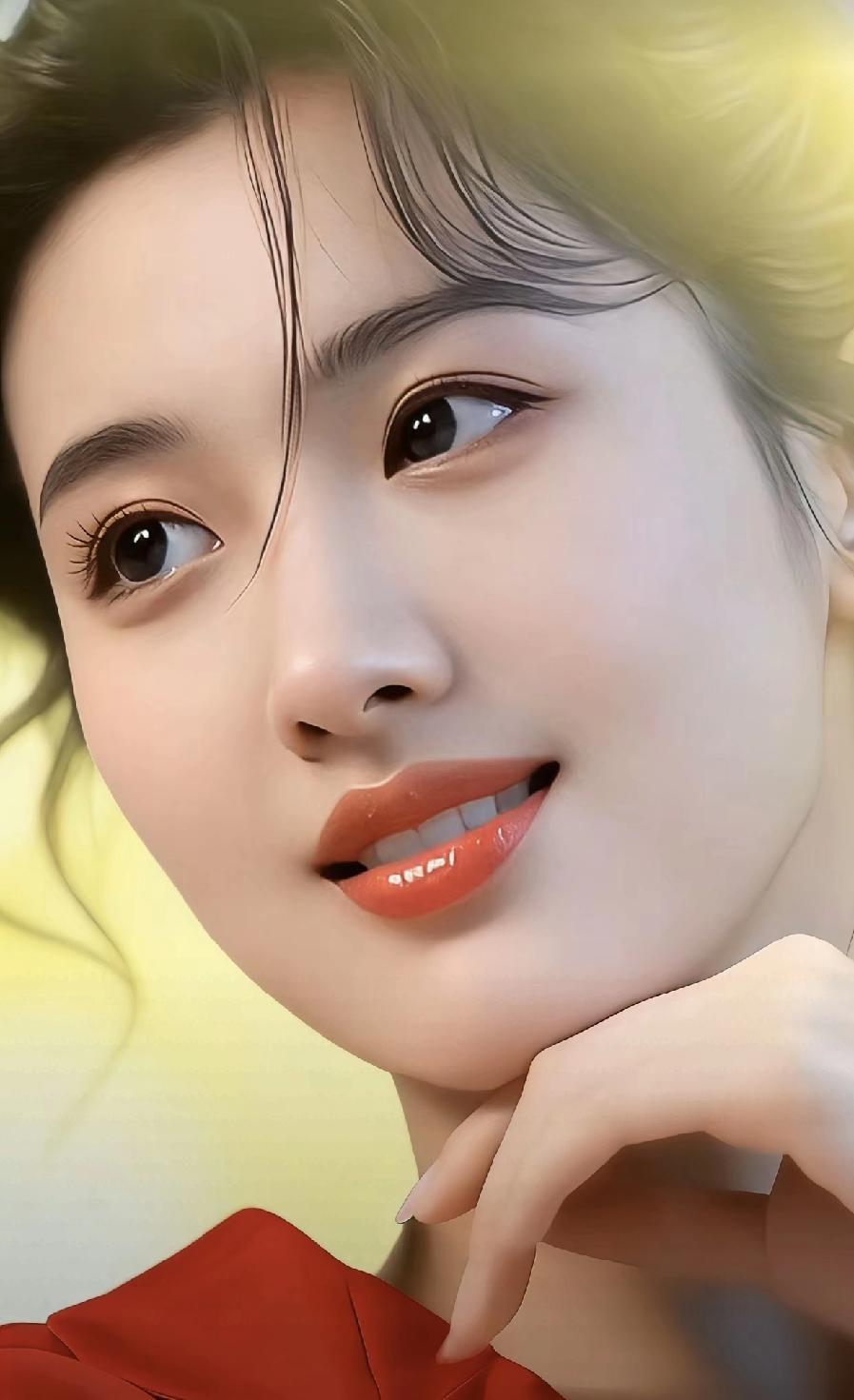 “浅笑安然眸蕴光，含羞带怯韵盈长”，这两句简直勾勒出了一幅绝美画面。浅笑安然，出